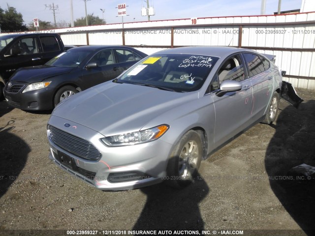 3FA6P0G71GR340749 - 2016 FORD FUSION S SILVER photo 2