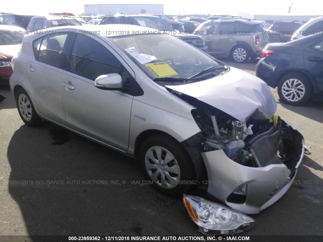 JTDKDTB33D1554865 - 2013 TOYOTA PRIUS C SILVER photo 1