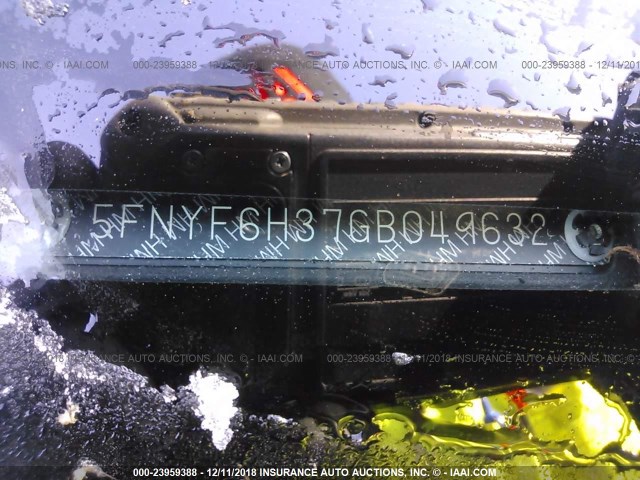 5FNYF6H37GB049632 - 2016 HONDA PILOT EX WHITE photo 9