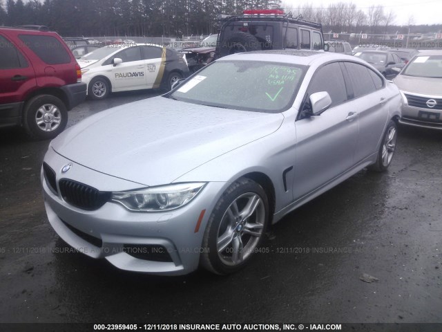 WBA4A7C51FD414773 - 2015 BMW 428 XI/GRAN COUPE SILVER photo 2