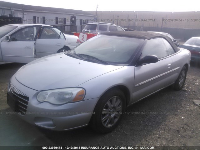 1C3EL65R15N706299 - 2005 CHRYSLER SEBRING LIMITED SILVER photo 2