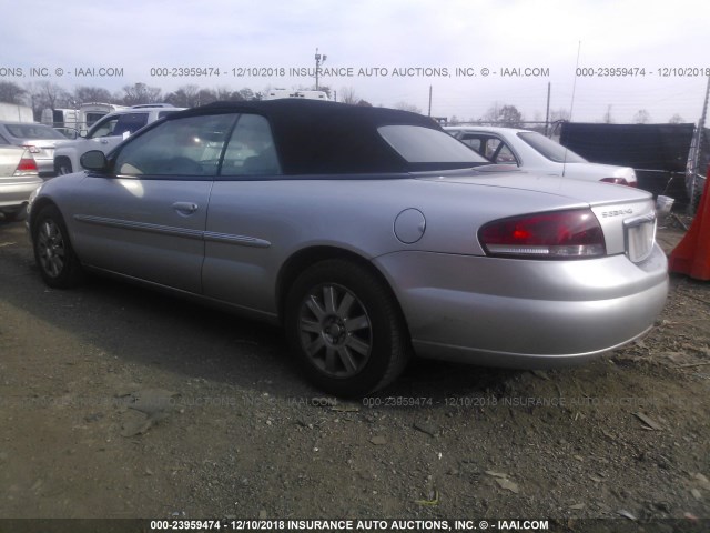 1C3EL65R15N706299 - 2005 CHRYSLER SEBRING LIMITED SILVER photo 3