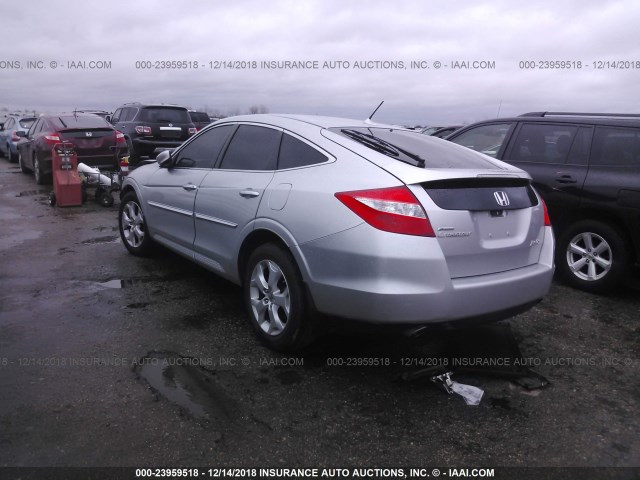 5J6TF1H53AL003485 - 2010 HONDA ACCORD CROSSTOUR EXL SILVER photo 3