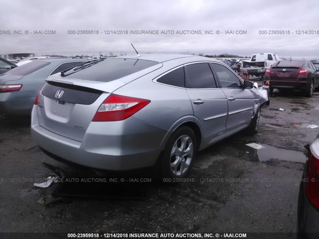 5J6TF1H53AL003485 - 2010 HONDA ACCORD CROSSTOUR EXL SILVER photo 4