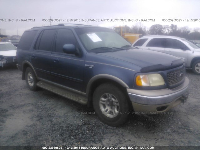 1FMRU17W22LA45742 - 2002 FORD EXPEDITION EDDIE BAUER Navy photo 1