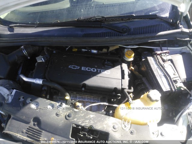 1G1JA6SH4D4147243 - 2013 CHEVROLET SONIC LS 白色 照片 10