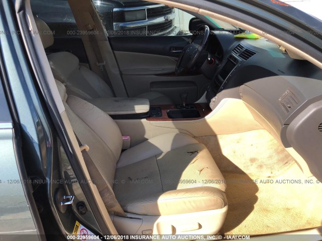 JTHBE96S470020963 - 2007 LEXUS GS 350 GREEN photo 5