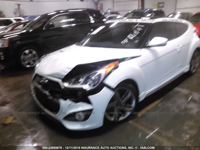 KMHTC6AE5FU218210 - 2015 HYUNDAI VELOSTER TURBO WHITE photo 6