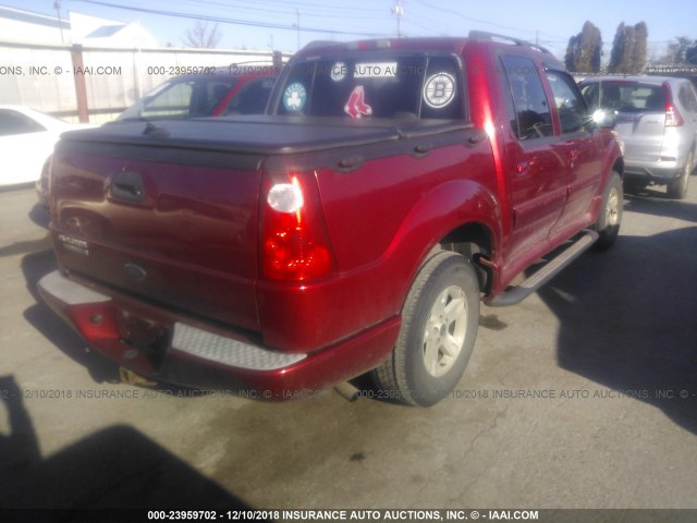 1FMZU77K15UB68401 - 2005 FORD EXPLORER SPORT TR  RED photo 4