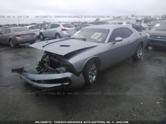 2C3CDZAG6GH107453 - 2016 DODGE CHALLENGER SXT SILVER photo 2