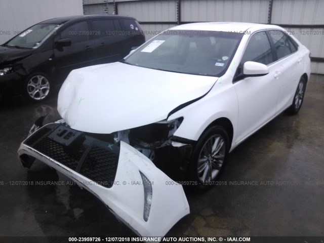 4T1BF1FKXFU031954 - 2015 TOYOTA CAMRY LE/XLE/SE/XSE WHITE photo 2