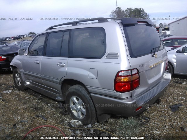 JT3HT05J0Y0091511 - 2000 TOYOTA LAND CRUISER  SILVER photo 3