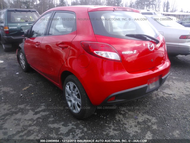 JM1DE1KZ8C0145179 - 2012 MAZDA MAZDA2 RED photo 3