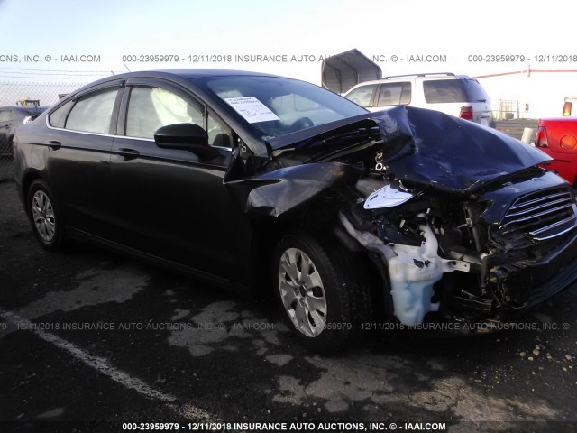 3FA6P0G7XDR277274 - 2013 FORD FUSION S BLACK photo 1