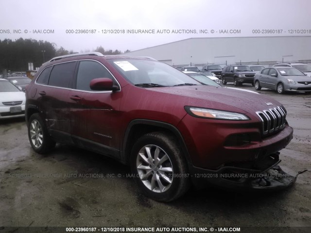 1C4PJMDS0FW520428 - 2015 JEEP CHEROKEE LIMITED RED photo 1