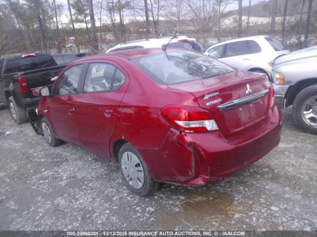 ML32F3FJ9JHF01776 - 2018 MITSUBISHI MIRAGE G4 ES Rojo foto 3