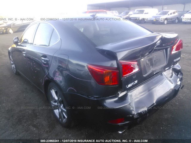 JTHBK262092093447 - 2009 LEXUS IS 250 GRAY photo 3