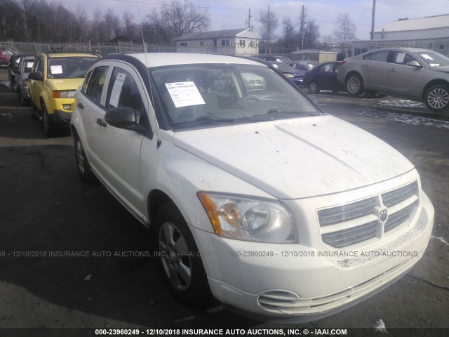 1B3HB28B87D354626 - 2007 DODGE CALIBER WHITE photo 1