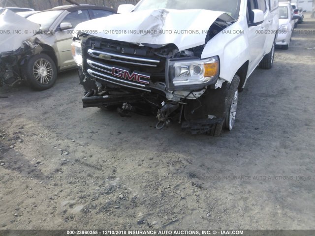 1GTG6CE39G1110700 - 2016 GMC CANYON SLE WHITE photo 6