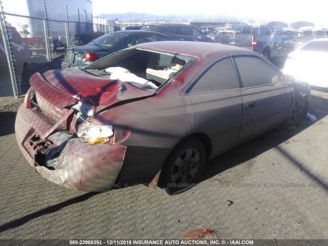 2T1CE22P62C005877 - 2002 TOYOTA CAMRY SOLARA SE RED photo 4