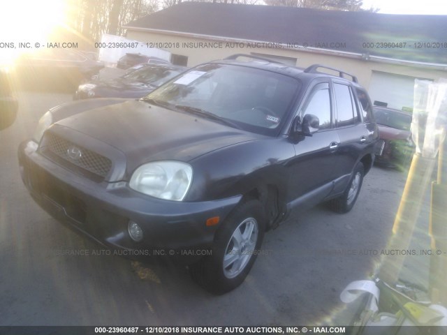 KM8SC73E53U495983 - 2003 HYUNDAI SANTA FE GLS/LX BLACK photo 2