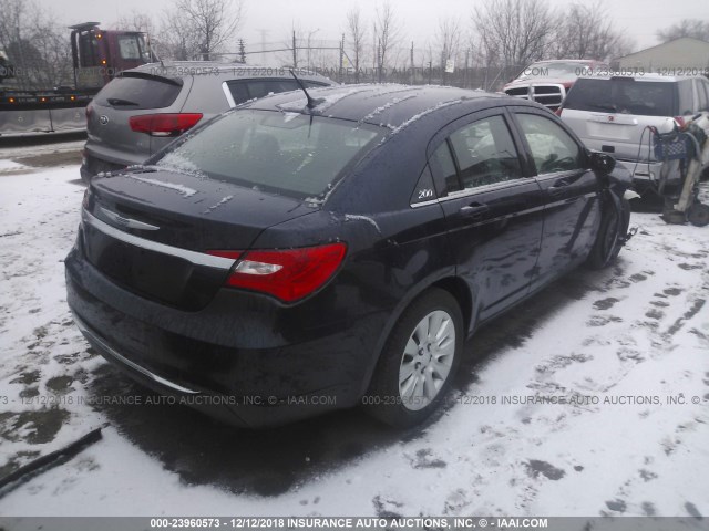 1C3CCBAB5EN125333 - 2014 CHRYSLER 200 LX BLUE photo 4