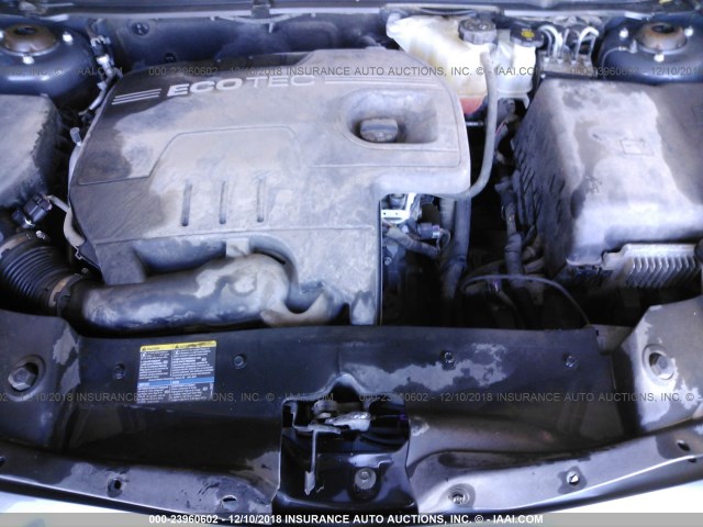 1G1ZH57B98F229539 - 2008 CHEVROLET MALIBU 1LT GRAY photo 10