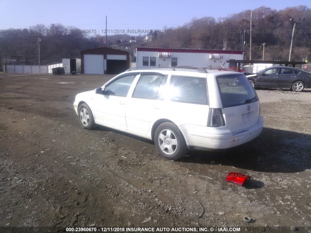 WVWSB61J72W229580 - 2002 VOLKSWAGEN JETTA GLS WHITE photo 3