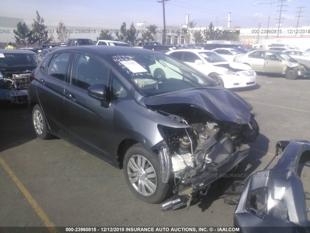 3HGGK5H53FM713889 - 2015 HONDA FIT LX GRAY photo 1