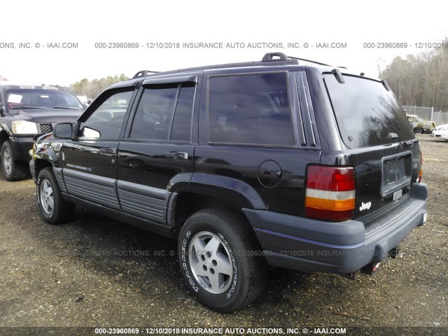 1J4GX58Y1VC654975 - 1997 JEEP GRAND CHEROKEE LAREDO/TSI BLACK photo 3