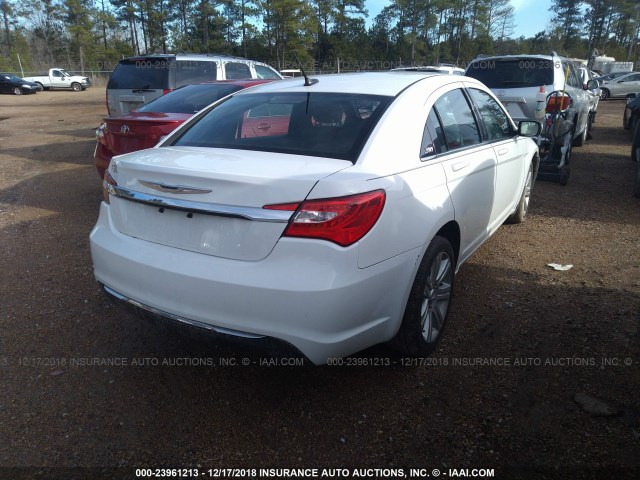 1C3CCBAB4DN685973 - 2013 CHRYSLER 200 LX WHITE photo 4