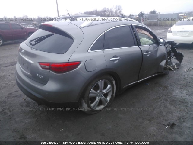 JN8AS1MW8AM856602 - 2010 INFINITI FX35 GRAY photo 4