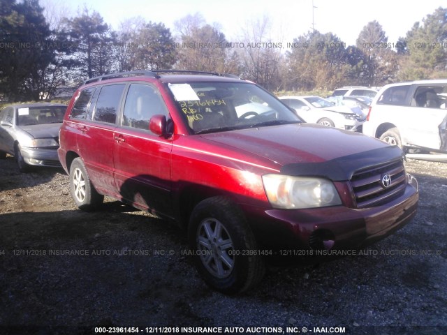 JTEGP21A640021935 - 2004 TOYOTA HIGHLANDER LIMITED BURGUNDY photo 1