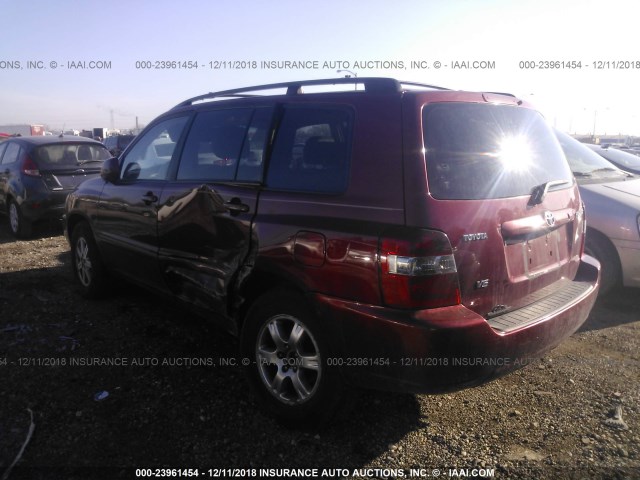 JTEGP21A640021935 - 2004 TOYOTA HIGHLANDER LIMITED BURGUNDY photo 3