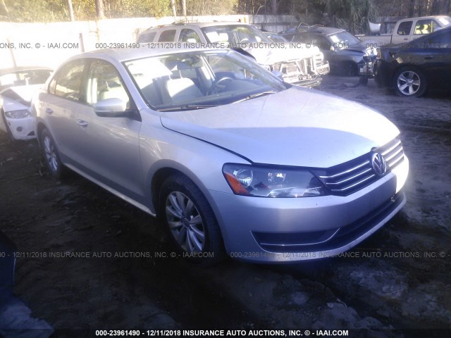 1VWAS7A33FC020957 - 2015 VOLKSWAGEN PASSAT S SILVER photo 1