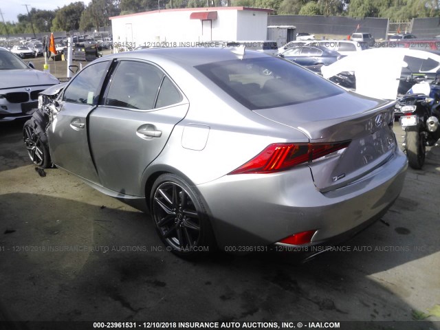 JTHBA1D29J5076424 - 2018 LEXUS IS 300 GRAY photo 3