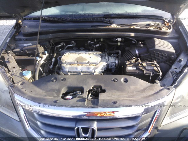 5FNRL38609B012303 - 2009 HONDA ODYSSEY EXL GRAY photo 10