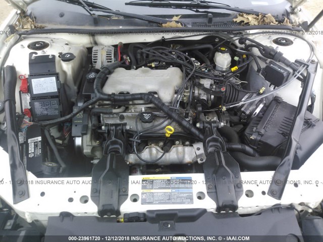 2G1WW12E359219452 - 2005 CHEVROLET MONTE CARLO LS 白色 照片 10