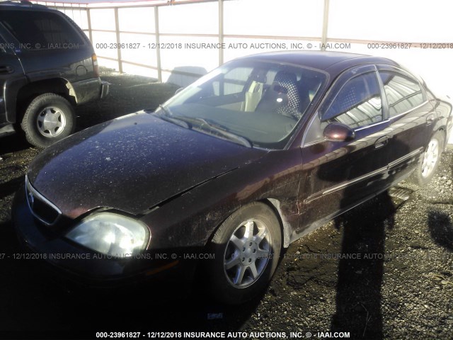 1MEFM53U71G621267 - 2001 MERCURY SABLE LS MAROON photo 2