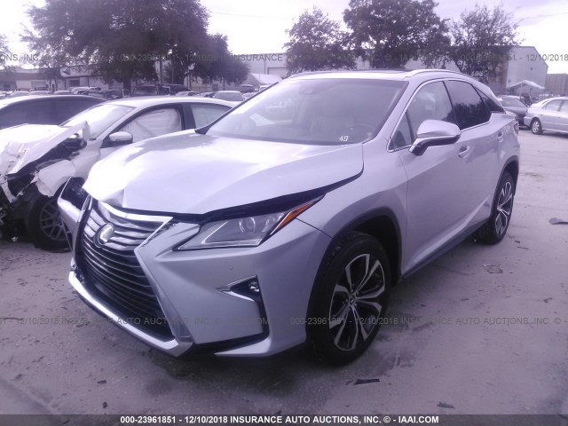 2T2ZZMCAXKC121356 - 2019 LEXUS RX 350/BASE/F SPORT SILVER photo 2