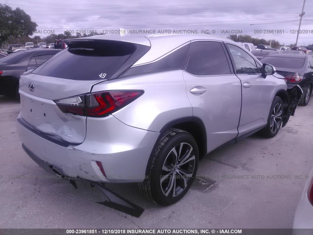 2T2ZZMCAXKC121356 - 2019 LEXUS RX 350/BASE/F SPORT SILVER photo 4