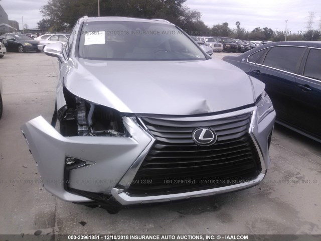 2T2ZZMCAXKC121356 - 2019 LEXUS RX 350/BASE/F SPORT SILVER photo 6