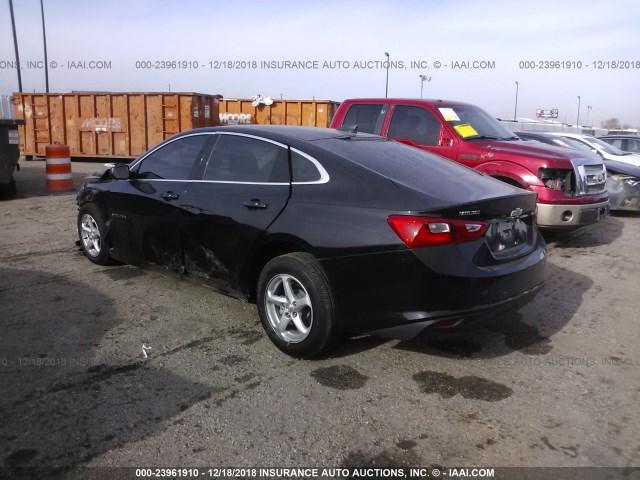 1G1ZB5ST4JF291177 - 2018 CHEVROLET MALIBU LS შავი ფოტო 3