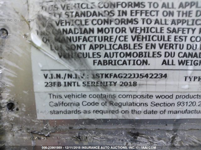 1STKFAG22JJ542234 - 2018 AIRSTREAM OTHER  GRAY photo 9