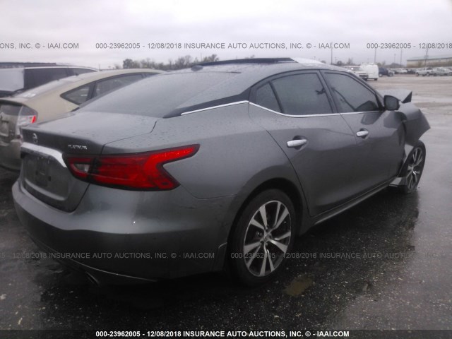 1N4AA6AP5GC377650 - 2016 NISSAN MAXIMA 3.5S/SV/SL/SR/PLAT GRAY photo 4