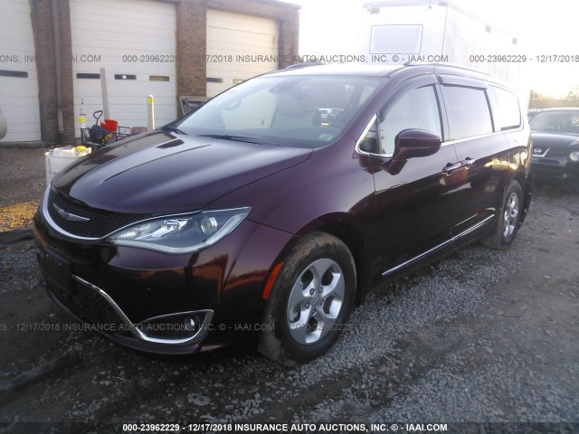 2C4RC1EG9HR529796 - 2017 CHRYSLER PACIFICA TOURING L PLUS MAROON photo 2