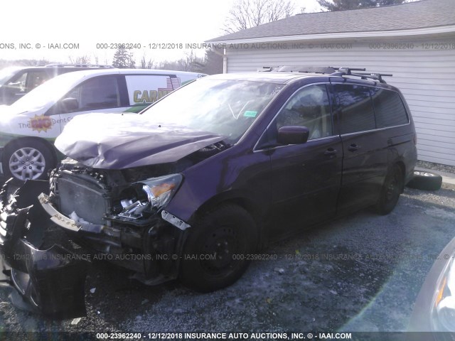 5FNRL3H68AB038099 - 2010 HONDA ODYSSEY EXL MAROON photo 2