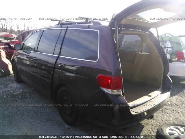 5FNRL3H68AB038099 - 2010 HONDA ODYSSEY EXL MAROON photo 3