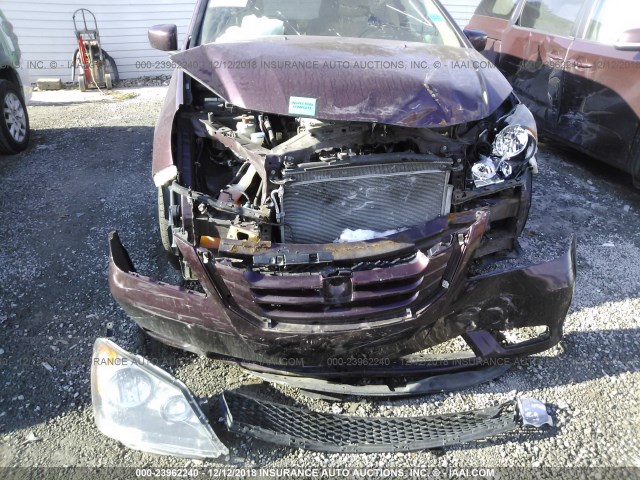 5FNRL3H68AB038099 - 2010 HONDA ODYSSEY EXL MAROON photo 6