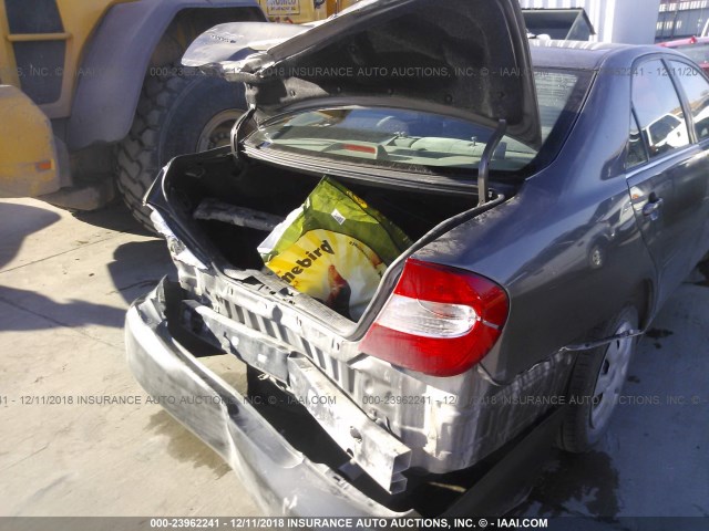4T1BE32K94U882614 - 2004 TOYOTA CAMRY LE/XLE/SE GRAY photo 6